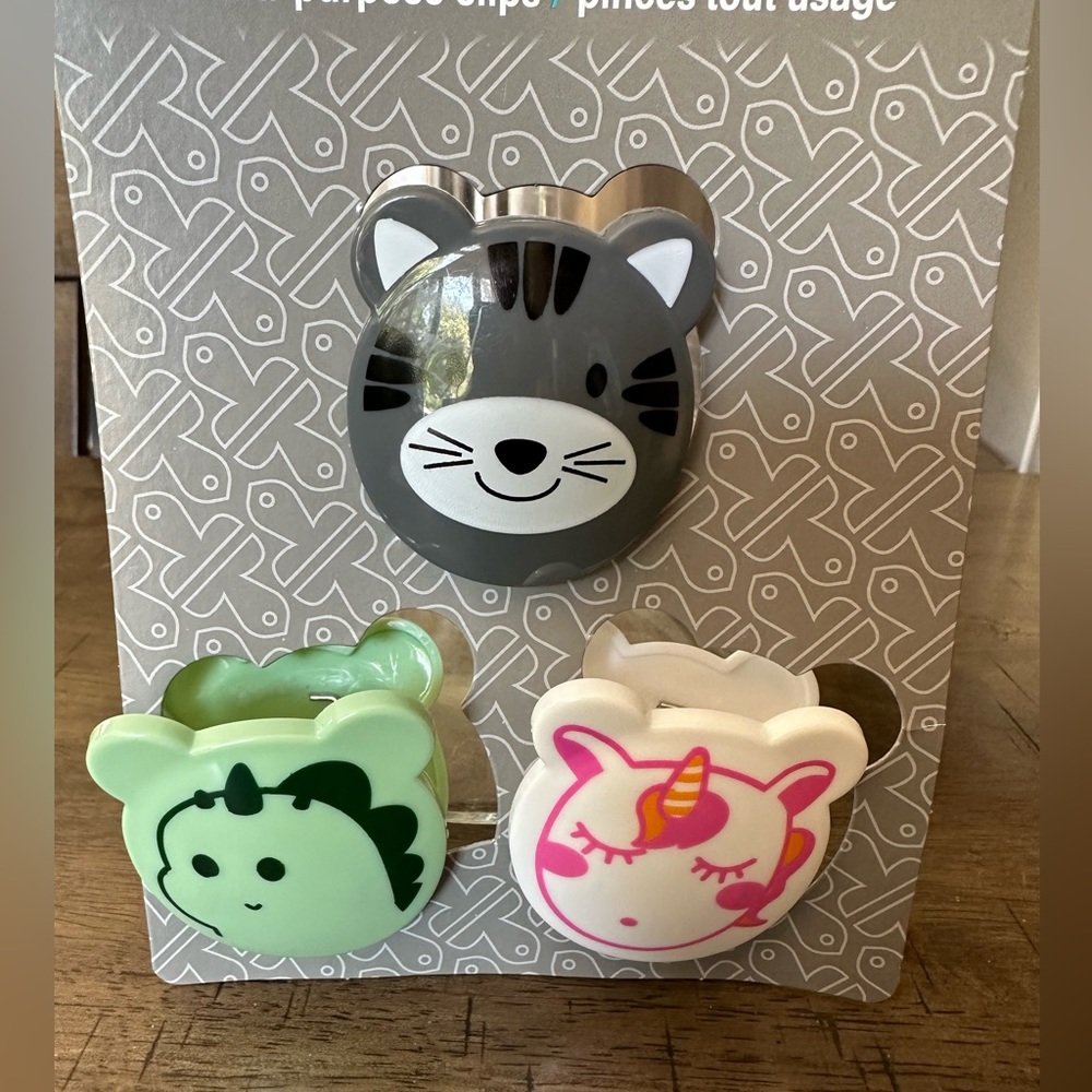 NEW chip clips unicorn 🦄 dragon 🐉 & a kitty 🐱